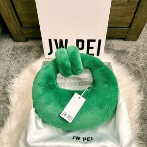 【‼️SOLD❗️】JW PEI Abacus Faux Fur Top Handle Bag- Grass Green NWT